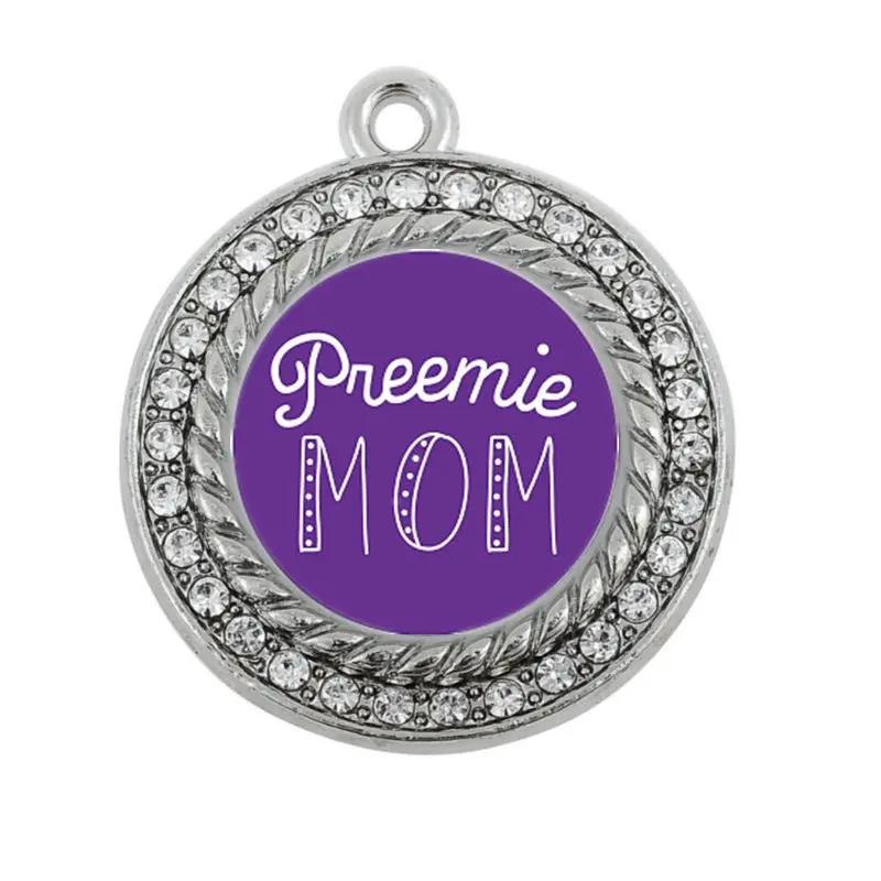  mommies  Ÿ ݴϴ PREEMIE MOM CIRCLE CHARM antique silver plated jewelry
